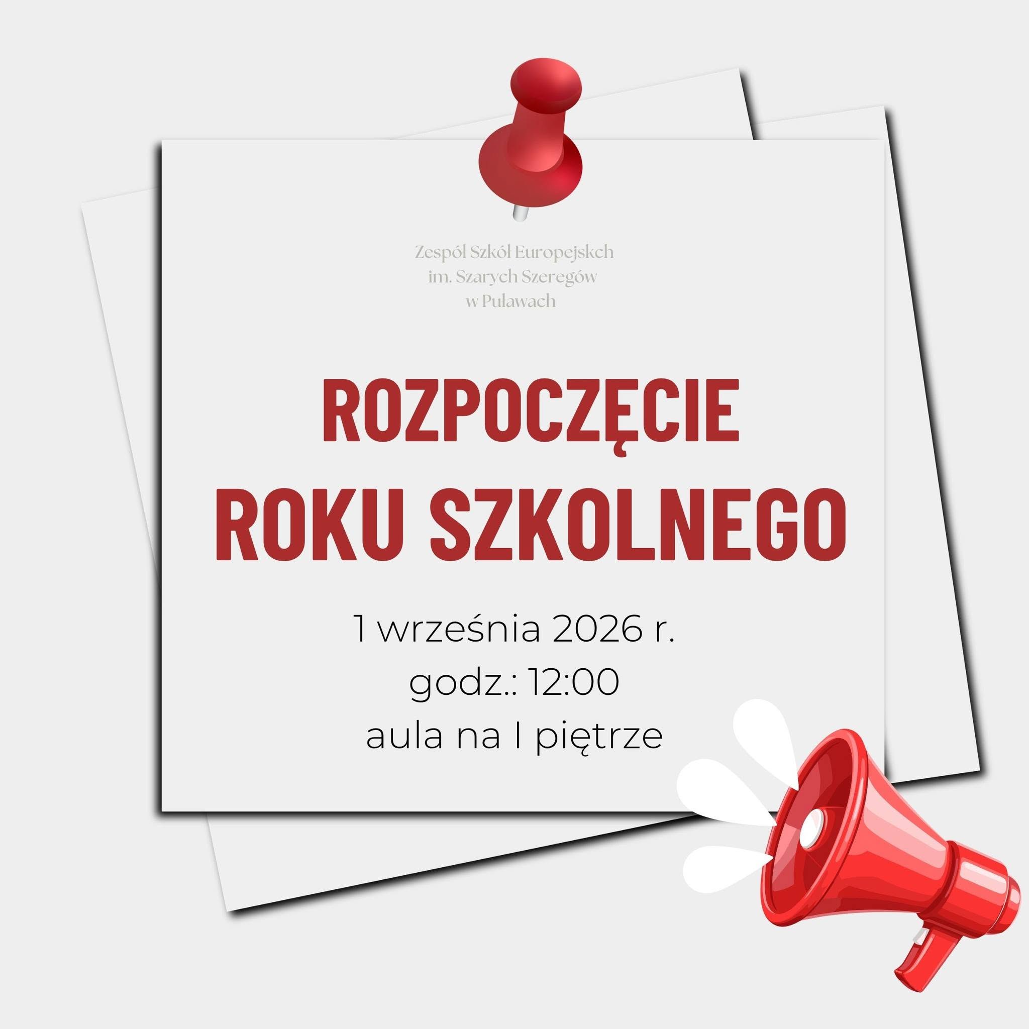 Uroczystość Rozpoczęcia Roku Szkolnego